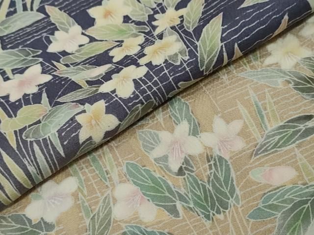 平和屋着物●訪問着 友禅 作家物 草花文 暈し染め 鈴乃屋扱い 正絹 逸品 DABK0970ud