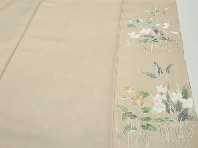 平和屋着物●訪問着 友禅 作家物 草花文 暈し染め 鈴乃屋扱い 正絹 逸品 DABK0970ud