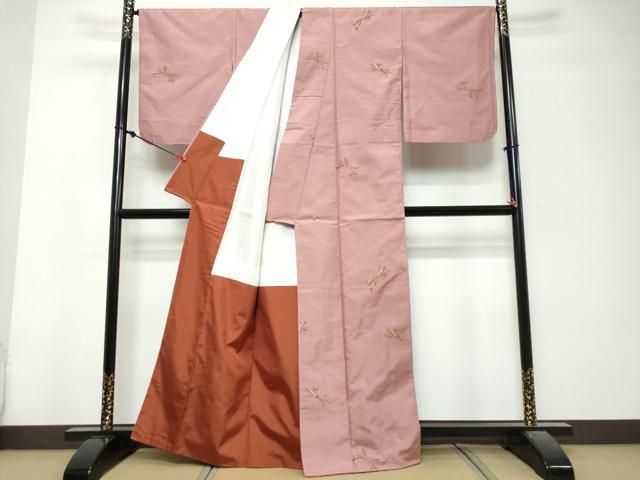 平和屋着物●京の名門・菱屋六右ェ門 紬 束ね熨斗文 正絹 逸品 未使用 DABK0976ud