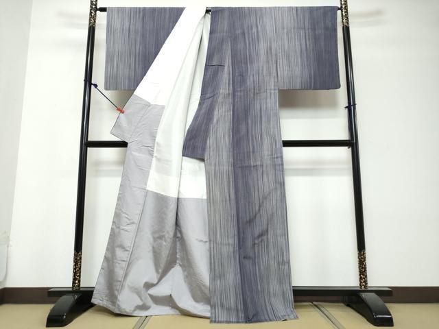 平和屋着物●上質な小紋 霞文 正絹 逸品 DABK0983ud