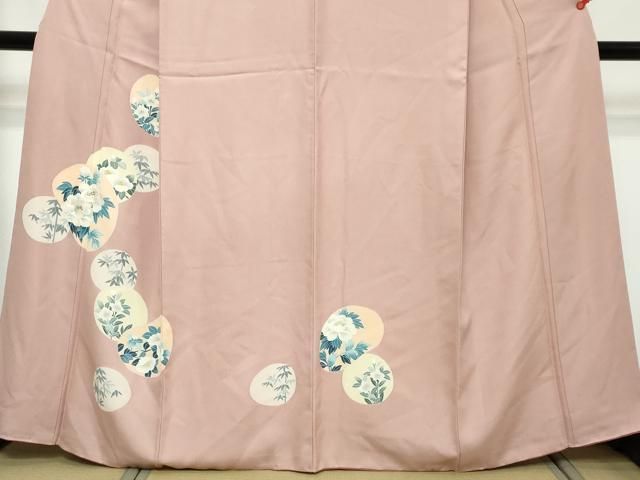 平和屋着物●訪問着 刺繍 草花丸文 金糸 正絹 逸品 DABK0997ud
