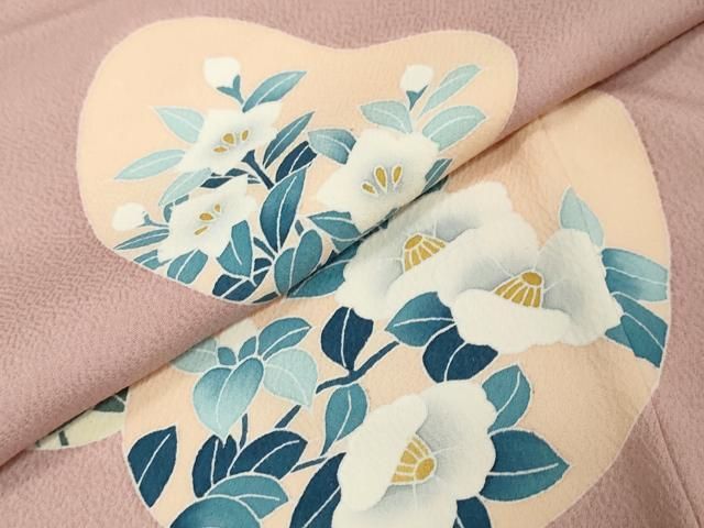 平和屋着物●訪問着 刺繍 草花丸文 金糸 正絹 逸品 DABK0997ud