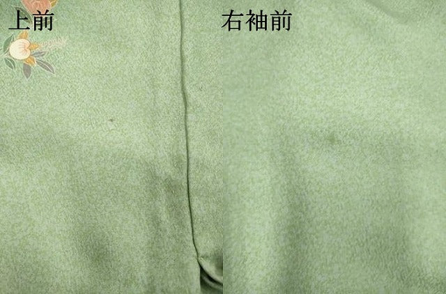 平和屋着物▽訪問着 単衣 駒刺繍 草花文 暈し染め 金彩 ロング丈 正絹 逸品 DABK1033cd