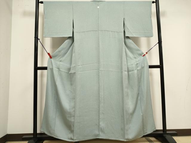 平和屋着物▽上質な色無地 単衣 白藍色 正絹 逸品 DABK1060cd