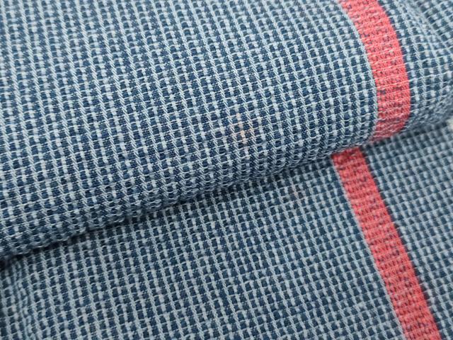 平和屋着物∴夏物 阿波しじら織 浴衣 間道 綿 逸品 DABK1094cd