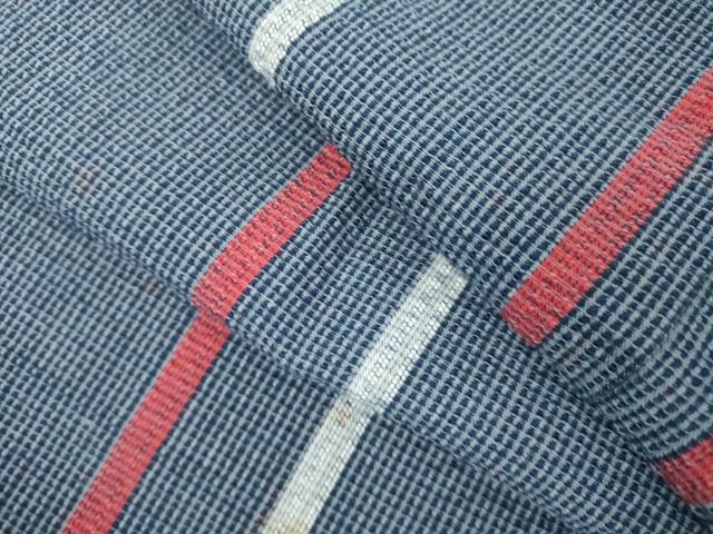 平和屋着物∴夏物 阿波しじら織 浴衣 間道 綿 逸品 DABK1094cd