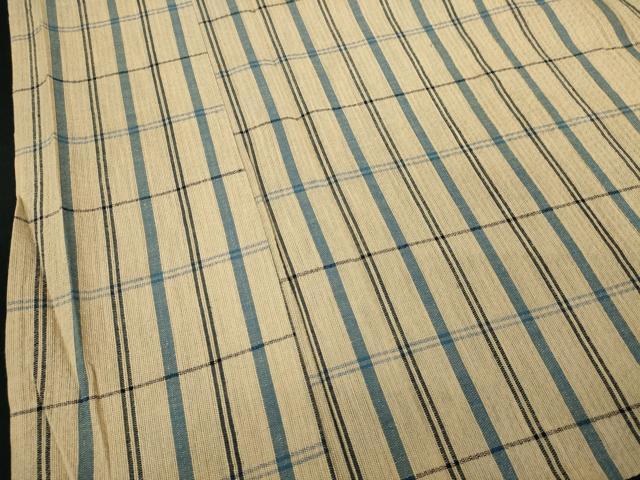 平和屋着物∴夏物 阿波しじら織 浴衣 格子 綿 逸品 DABK1097cd