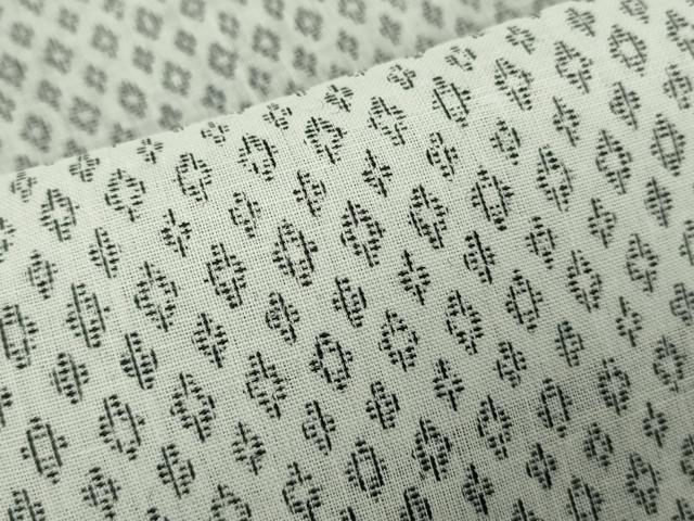 平和屋着物∴夏物 男性 小紋・浴衣兼用 菱文 麻絹 逸品 DABK1125cd