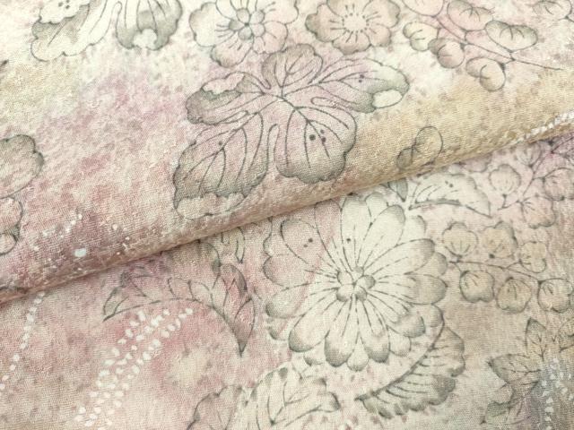 平和屋着物▽上質な小紋 単衣 辻が花 暈し染め 鬼しぼ縮緬 正絹 逸品 未使用 DABK1138cd