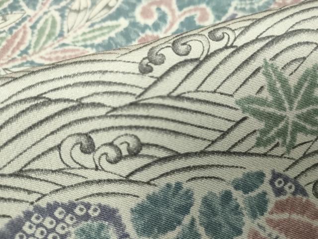 平和屋着物▽上質な小紋 単衣 辻が花 正絹 逸品 DABK1269cd
