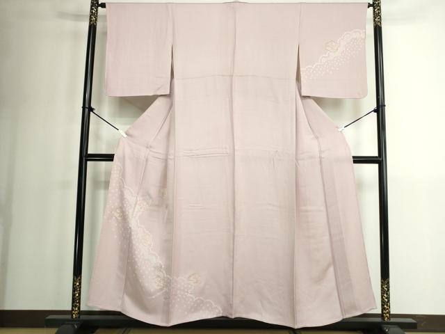 平和屋着物▽中国三大刺繍 スワトウ刺繍 汕頭刺繍 総刺繍 訪問着 単衣 絞り 亀甲花文 正絹 逸品 DABK1291cd