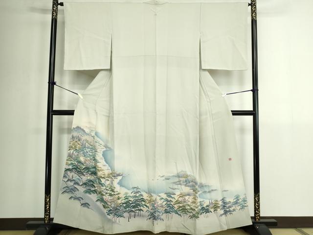 平和屋着物■豪華色留袖 友禅 作家物 風景文 九十九湾 暈し染め 正絹 逸品 未使用 DABK1301cd