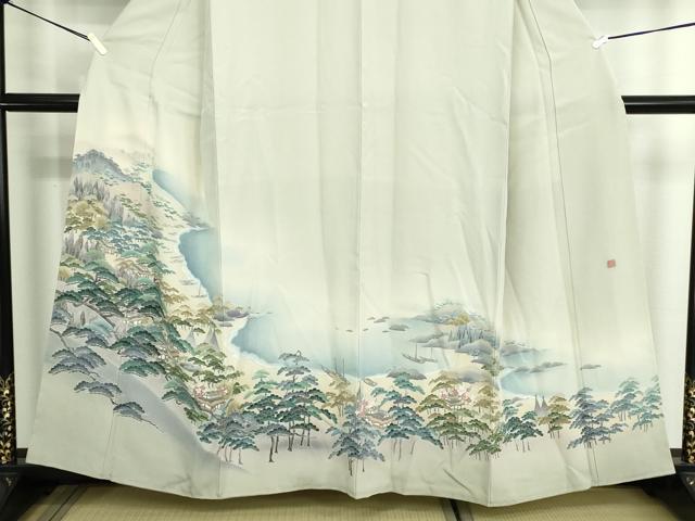 平和屋着物■豪華色留袖 友禅 作家物 風景文 九十九湾 暈し染め 正絹 逸品 未使用 DABK1301cd
