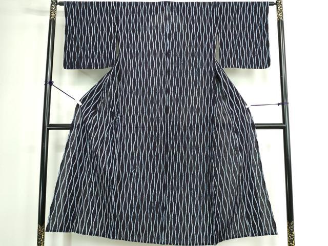 平和屋着物∴夏物 浴衣 有松鳴海絞り 立涌文 綿 逸品 DABK1344cd