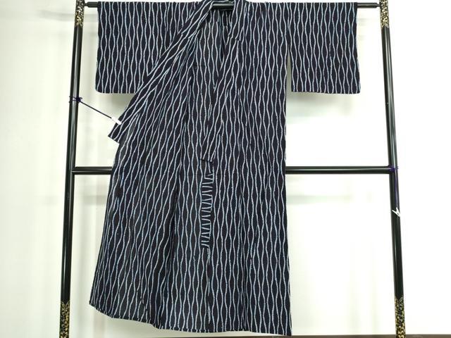 平和屋着物∴夏物 浴衣 有松鳴海絞り 立涌文 綿 逸品 DABK1344cd