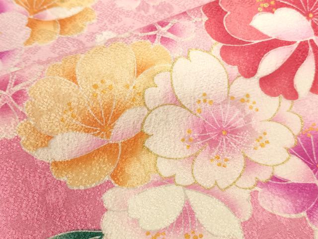 平和屋着物●豪華振袖 駒刺繍 花熨斗文 暈し染め 金彩 正絹 逸品 DABK2014op