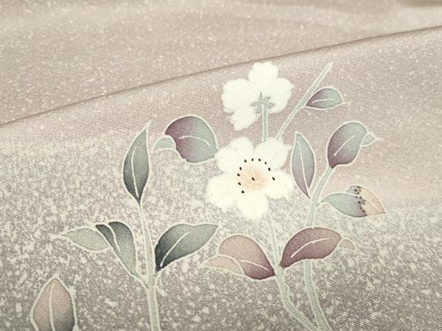 平和屋着物●訪問着 友禅 草花 暈し染め 正絹 逸品 DABK2031op