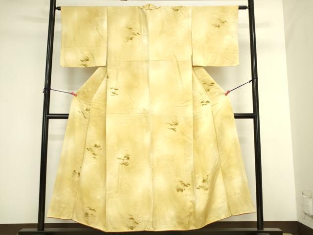 平和屋着物●上質な小紋 地紋起こし 風景文 暈し染め 正絹 逸品 DABK2042op