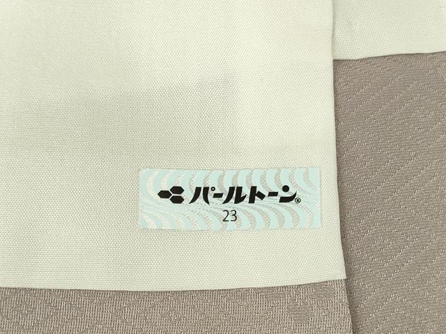 平和屋着物●上質な色無地 舞葉地紋 牡丹鼠色 正絹 逸品 DABK2050op