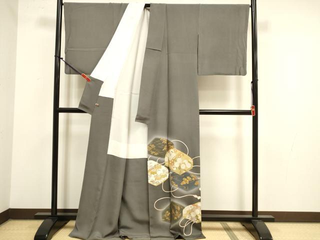 平和屋着物●豪華色留袖 駒刺繍 花文箱 暈し染め 金彩 さが美扱い ロング丈 正絹 逸品 DABK2067op