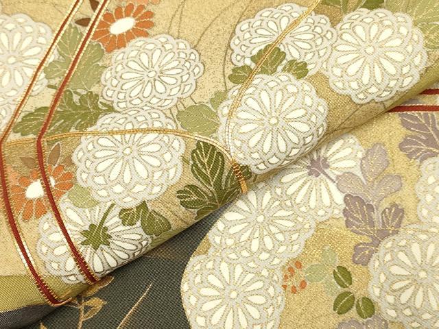 平和屋着物●豪華色留袖 駒刺繍 花文箱 暈し染め 金彩 さが美扱い ロング丈 正絹 逸品 DABK2067op