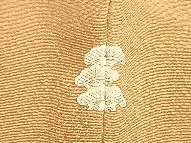 平和屋着物●上質な色無地 濃い飴色 正絹 逸品 DABK2071op