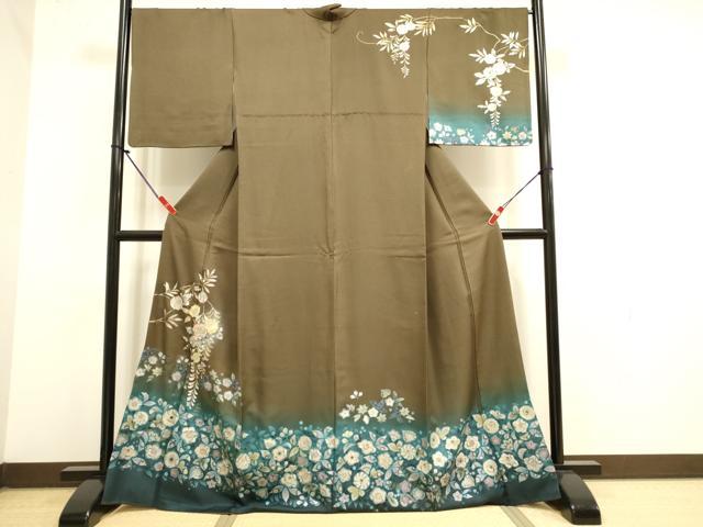 平和屋着物●訪問着 辻が花 暈し染め 金銀彩 正絹 逸品 DABK2088op