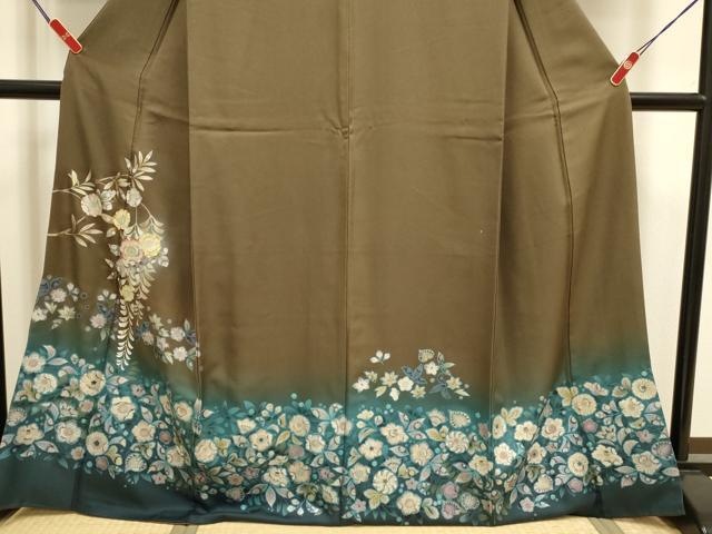 平和屋着物●訪問着 辻が花 暈し染め 金銀彩 正絹 逸品 DABK2088op