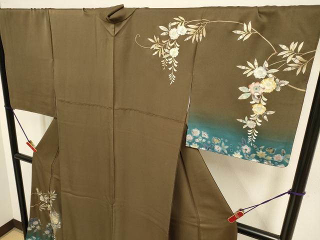 平和屋着物●訪問着 辻が花 暈し染め 金銀彩 正絹 逸品 DABK2088op