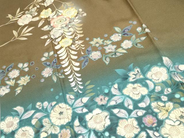 平和屋着物●訪問着 辻が花 暈し染め 金銀彩 正絹 逸品 DABK2088op