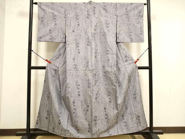 平和屋着物●本場大島紬 7マルキ 総絣 草花文 正絹 逸品 DABK2093op
