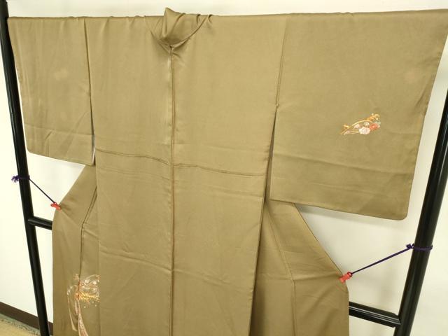 平和屋着物●中国三大刺繍 相良刺繍 総刺繍 訪問着 駒刺繍 竹屋町刺繍 立浪片輪車花文 金糸 正絹 逸品 DABK2109op
