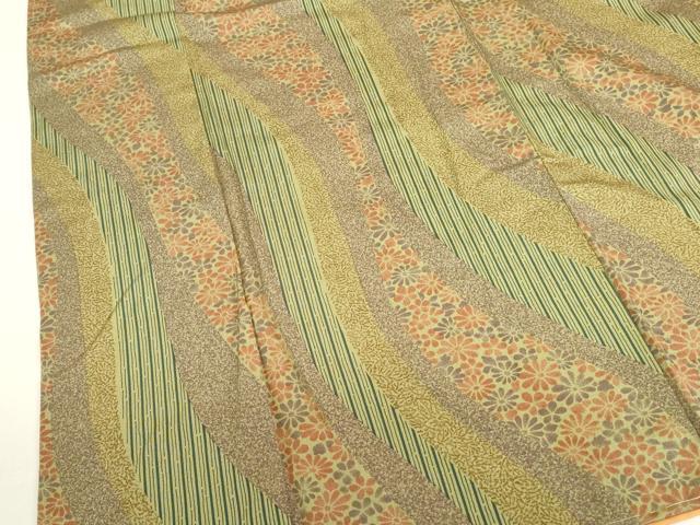 平和屋着物●上質な小紋 道長花文 正絹 逸品 未使用 DABK2112op