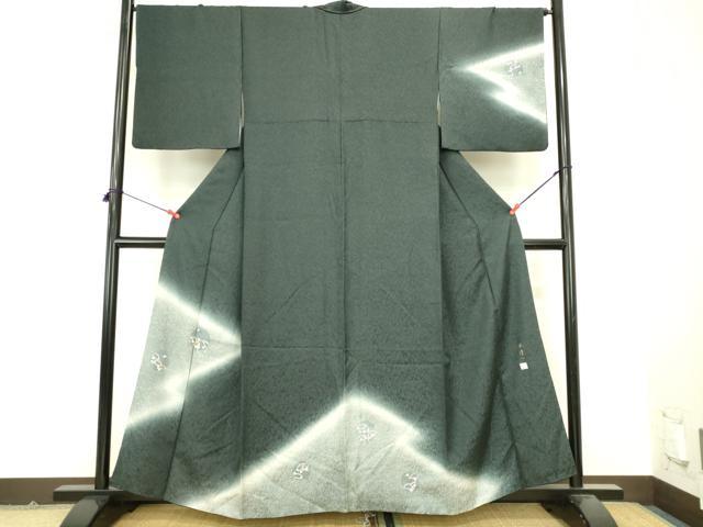 平和屋着物●林淳一 訪問着 舞桜文 暈し染め 金糸 正絹 逸品 DABK2121op