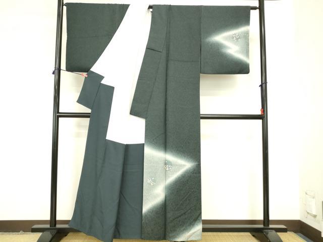 平和屋着物●林淳一 訪問着 舞桜文 暈し染め 金糸 正絹 逸品 DABK2121op