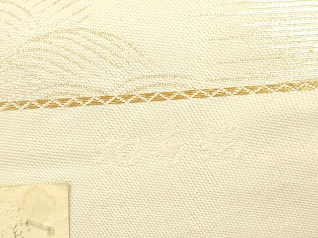 平和屋本店▼西陣 六通柄袋帯 唐織 鴛鴦吉祥花文 拍寿錦 純金二重箔 正絹 逸品 未使用 DABK2145op