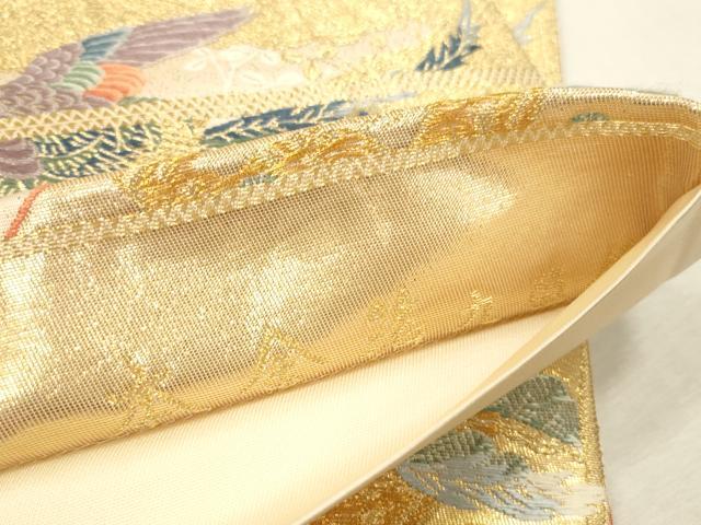 平和屋本店▼六通柄袋帯 唐織 彩華鳳凰錦 本金箔九百錦 正絹 逸品 DABK2157op