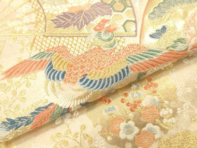 平和屋本店▼六通柄袋帯 唐織 彩華鳳凰錦 本金箔九百錦 正絹 逸品 DABK2157op