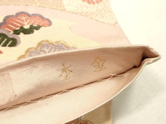 平和屋本店▼六通柄袋帯 唐織 天井絵古典 本金 正絹 逸品 DABK2160op