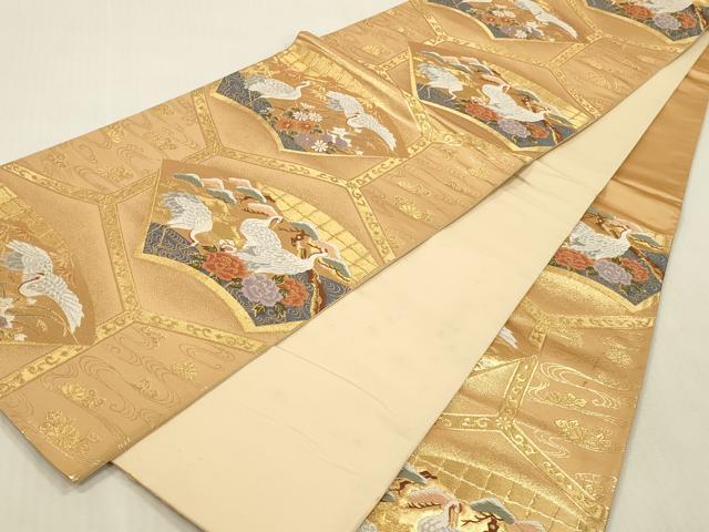 平和屋本店▼六通柄袋帯 唐織 琳派百選 本金二重箔 正絹 逸品 DABK2165op