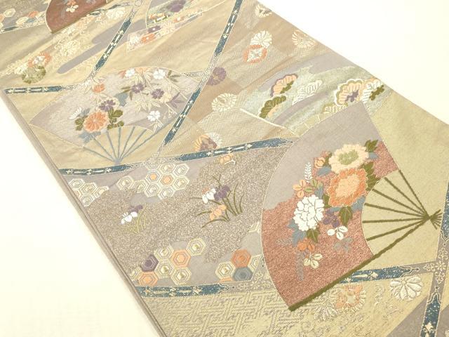 平和屋本店▼西陣 六通柄袋帯 唐織 天井絵古典 寿選 本金 正絹 逸品 DABK2208op
