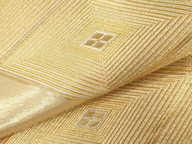 平和屋本店▼六通柄袋帯 菱重ね 本金二重箔 正絹 逸品 DABK2243op