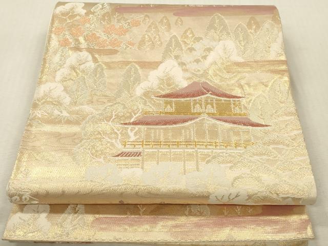 平和屋本店▼六通柄袋帯 京の四季 純金箔24K 正絹 逸品 DABK2260op