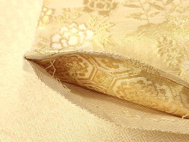 平和屋本店▼佐賀錦 六通柄袋帯 地紙人物風景花文 本金箔 正絹 逸品 DABK2262op