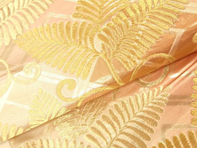 平和屋本店▼六通柄袋帯 若松 本金箔 正絹 逸品 DABK2263op