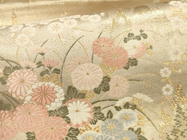 平和屋本店▼六通柄袋帯 唐織 錦繍金閣寺文 九百本金貳重箔 正絹 逸品 DABK2268op