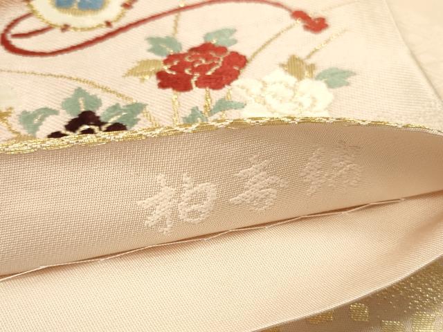 平和屋本店▼六通柄袋帯 唐織 狛寿錦 風景飛鶴花松文 純金二重箔 正絹 逸品 DABK2275op