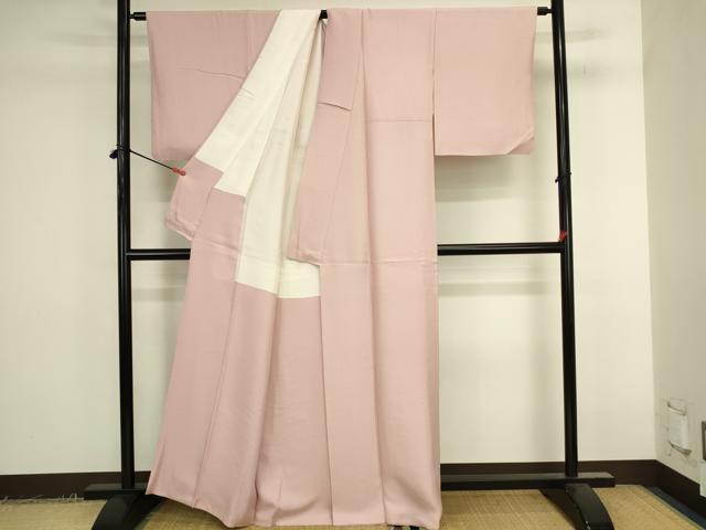 平和屋着物●上質な色無地 唐草地紋 本泥染 虹色 正絹 逸品 DABK2380op