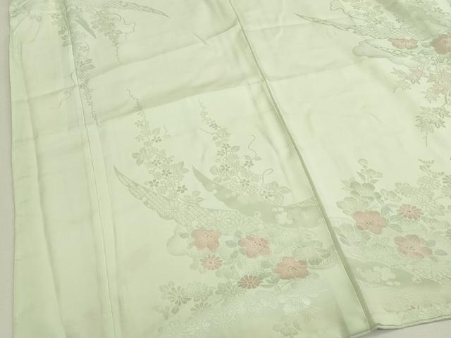 平和屋着物●長襦袢 無双仕立て 草花 正絹 逸品 DABK2383op