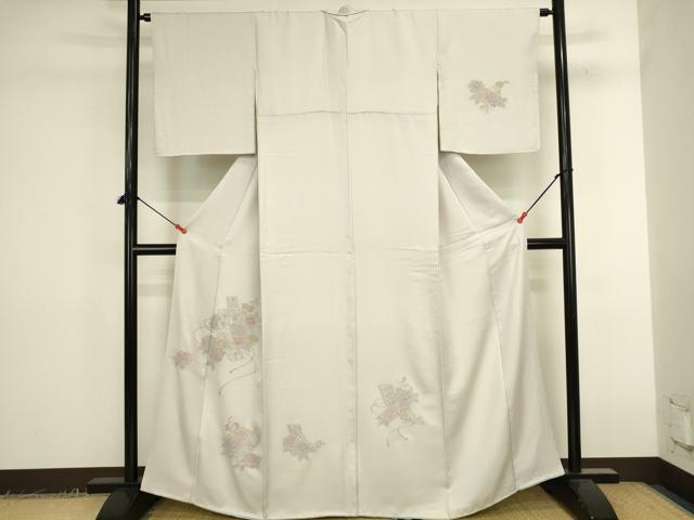 平和屋着物●中国三大刺繍 汕頭刺繍 スワトウ刺繍 相良刺繍 総刺繍 訪問着 短冊花文 正絹 逸品 DABK2387op